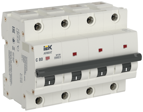 ARMAT Авт. выкл. M10H 4P C 80A IEK
