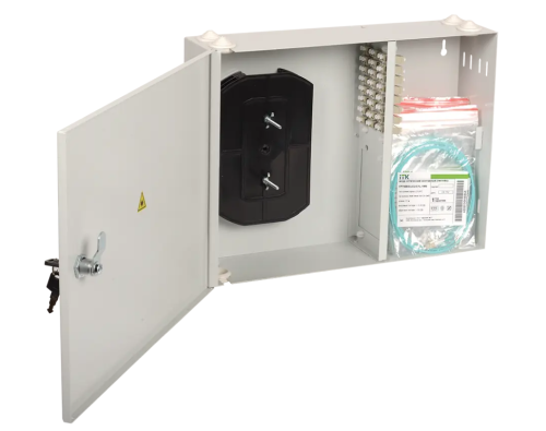 ITK Оптический настенный распределительный кросс укомплектованный: адаптеры SC (Simplex) 24шт; 