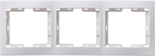 Рамка 3местн. горизонт. КВАРТА (белый) РГ-3-КБ 