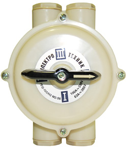 Переключатель пакетный ПП 2-100/Н2 М2 пл. 56 (100А, пластмассовый корпус, IP56)