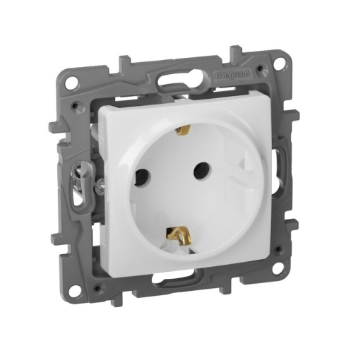 Розетка с/з, винт. клем. Белый Legrand Etika