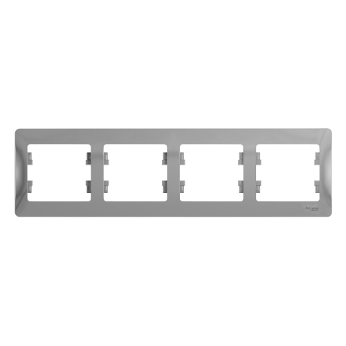 Рамка 4-постовая горизонтальная, АЛЮМИНИЙ GLOSSA