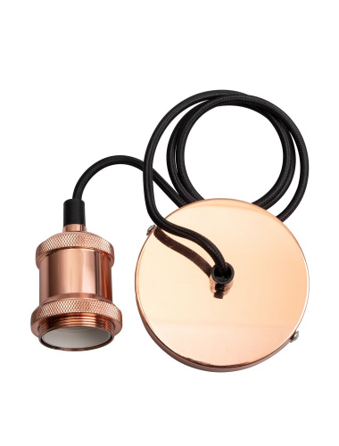 Патрон с проводом RETRO PLC 01 E27 230v/1m Rose gold Jazzway