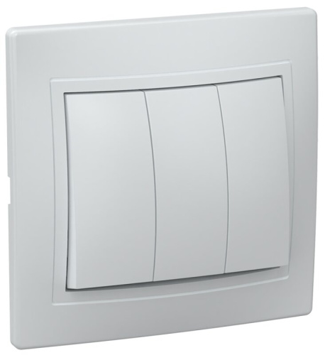 Выключатель 3кл 10А КВАРТА (белый) ВС10-3-0-КБ 