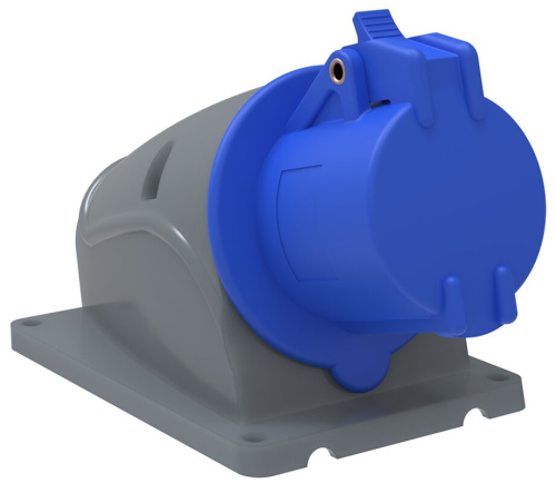 Розетка стационарная ССИ-113 16А-6ч/200-250В 2Р+РЕ IP44 MAGNUM ИЭК