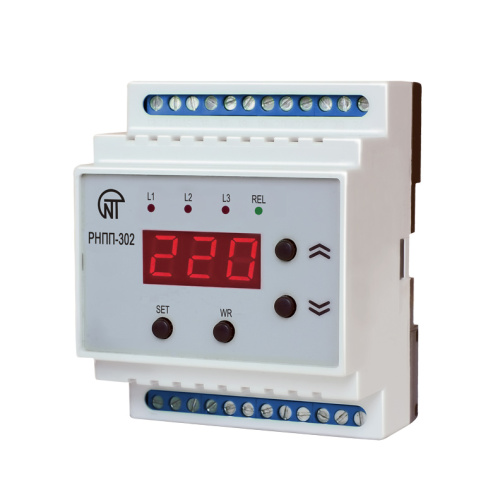 Реле напряжения и контроля фаз РНПП-302 трехфазное