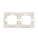 Рамка 2-я горизонтальная кремовый MIRA