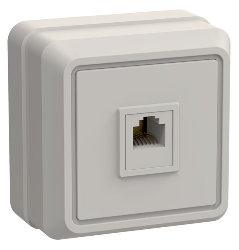 Розетка 1местн. телеф. ОКТАВА (кремовый) РТ20-ОКм 