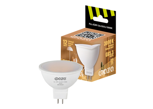 Лампа светодиодная FLL- JCDR  12w GU5.3 5000K 230/50 ФАZA