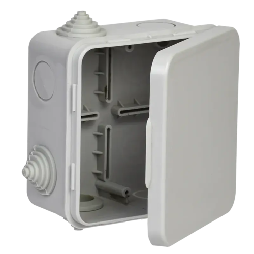 Коробка расп. КМ 100х100х50мм о/к IP54 4 вв. (7035) GENERICA
