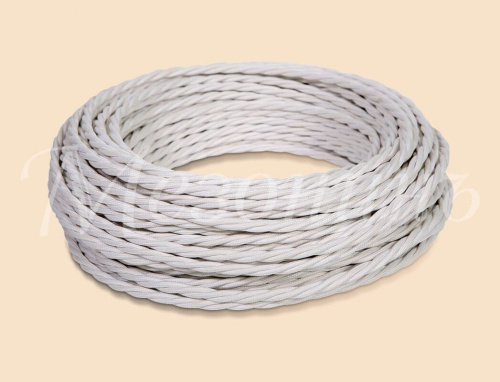 Провод витой ПВХ, 2х1,5 БЕЛЫЙ, (бухта 50м)
