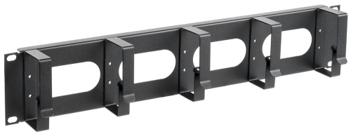 Кабельный органайзер 19" 2U, 5 колец, черный ITK