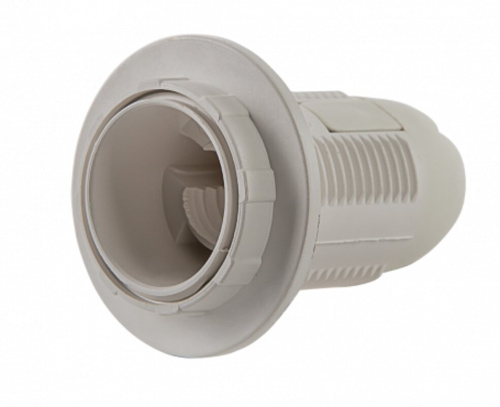 Патрон Е27- ППК пластиковый с прижимным кольцом IN HOME