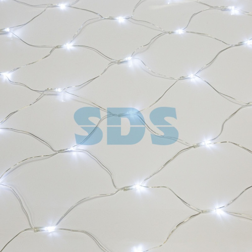 Гирлянда Сеть 1,8х1,5м, прозрачный ПВХ, 180 LED Белые