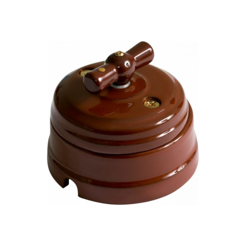 Выключатель поворотный на 4 положения, коричневый