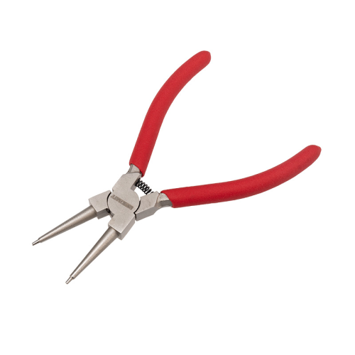 Щипцы для стопорных колец загнутый сжим 160мм, обливные рукоятки REXANT 