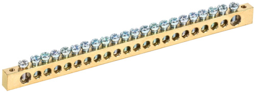 Шина PEN "земля-ноль" 8х12мм 22/2 (22групп/креп по краям)ИЭК