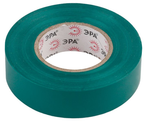 Изолента ПВХ 19ммх20м зеленая ЭРА