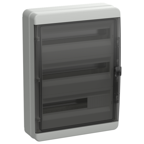 TEKFOR Корпус пластиковый КМПн-54 IP65 черная прозрачная дверь IEK