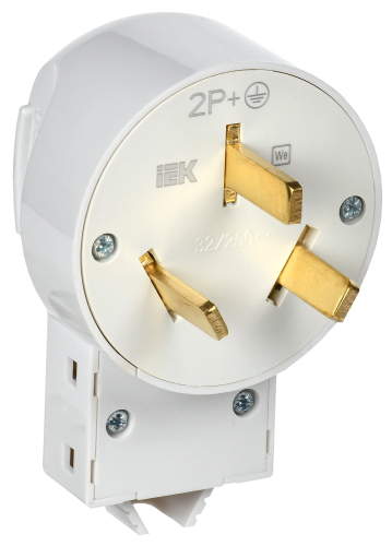Вилка разборная для плиты с з/к 32А белая Впл10-К IEK