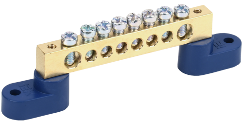 Шина N "ноль" на двух угловых изол ШНИ-8х12-8-У2-С IEK