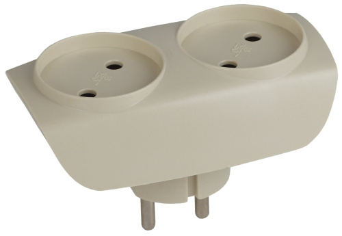 Тройник 2гн,без заземл, сл.кость ЭРА SP-2-I