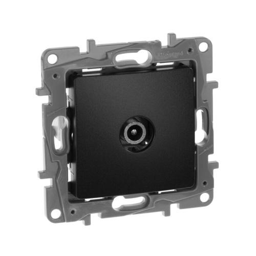 Розетка TV проходная, 15дБ Антрацит Legrand Etika