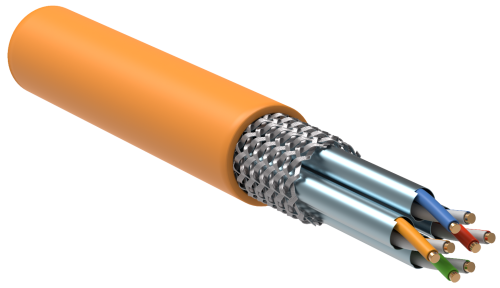 ITK Витая пара S/FTP кат.6A 4х2х23AWG LSZH оранжевый (305м)
