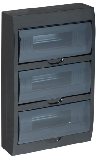 Корпус пластиковый ЩРН-П-36 IP41 черный KREPTA 3 IEK