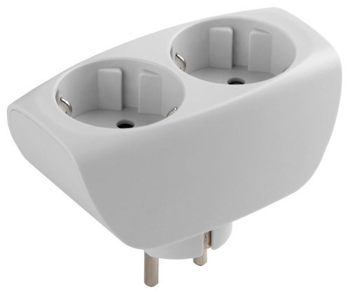 Тройник 2гн,с заземл, со шторками белый ЭРА SP-2e-W