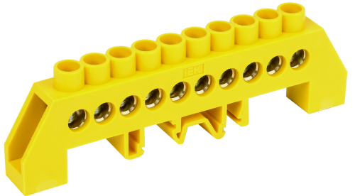 Шина PE "земля" в комб DIN-изол"Стойка" ШНИ-8х12-10-КС-Ж IEK