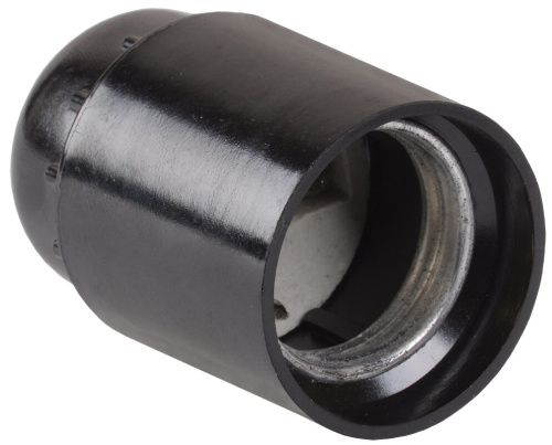 Патрон подвесной карболитовый, Е27, черный, (50шт),стикер на изделии Пкб27-04-К01 IEK