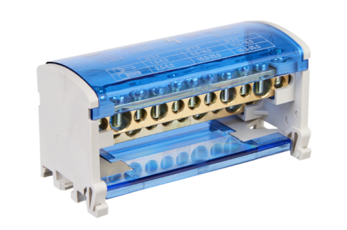 Шины на DIN-рейку в корпусе (кросс-модуль) ШНК 2х11 L+PEN IEK