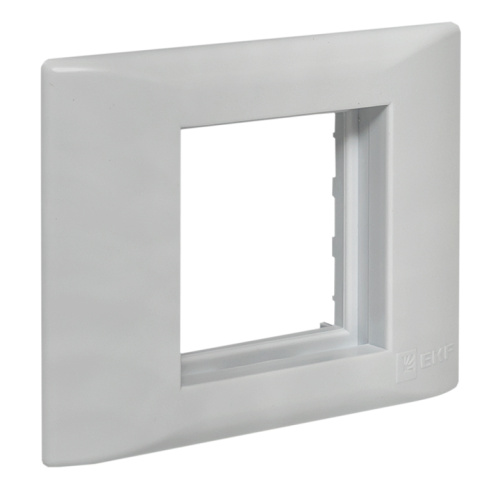 Рамка+суппорт на 2 модуля (1пост) для парапетного кабельного канала EKF C-Line