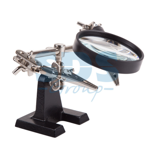 Держатель "третья рука" с лупой х2,5  REXANT