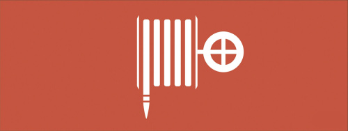 Самоклеящаяся этикетка 350х130мм "Пожарный гидрант" SSA-101