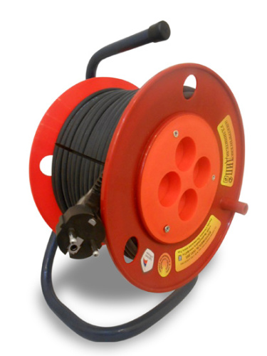 Удлинитель РБК-4 4гн на катушке  ПВС 2х1,5 10А  (25м)  