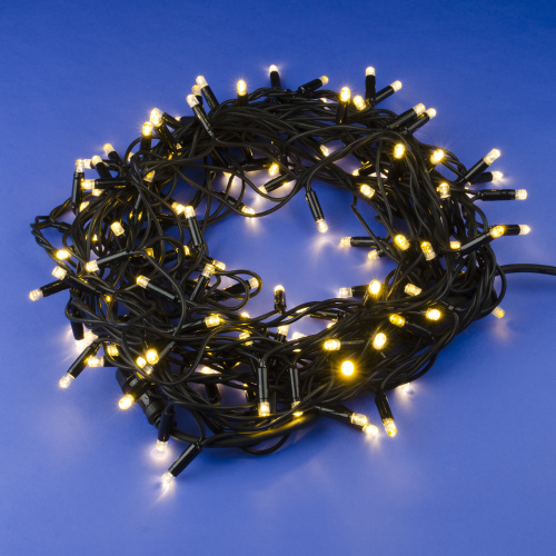 Гирлянда светодиодная с эффектом мерцания, 10м. Соединяемая. 120 светодиодов. Теплый белый свет.