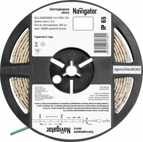Светодиодная лента Navigator 71 769 NLS-5050СW60-14.4-IP65-12V R5