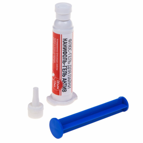 Флюс-гель для пайки канифоль-гель актив 12мл (шприц) Rexant