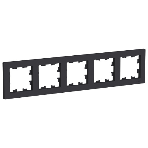 Рамка 5-постовая универсальная, КАРБОН