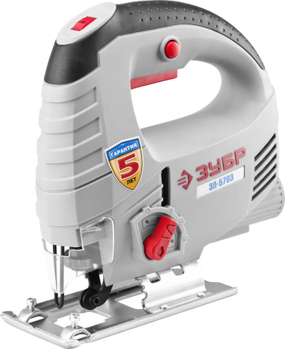 Лобзик ЗУБР, 3-х позиционный маятниковый ход, сталь-8мм/дерево-65мм, 500–3000ходов/мин, 570Вт