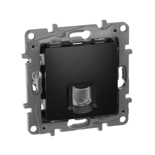 Розетка RJ11 одиночная Антрацит Legrand Etika