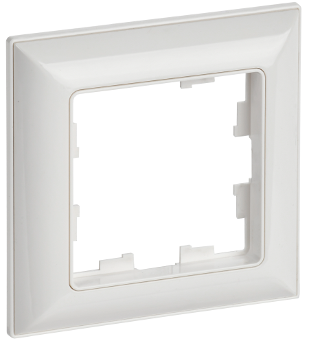 BRITE Рамка 1-местная РУ-1-Бр белый/белый IEK