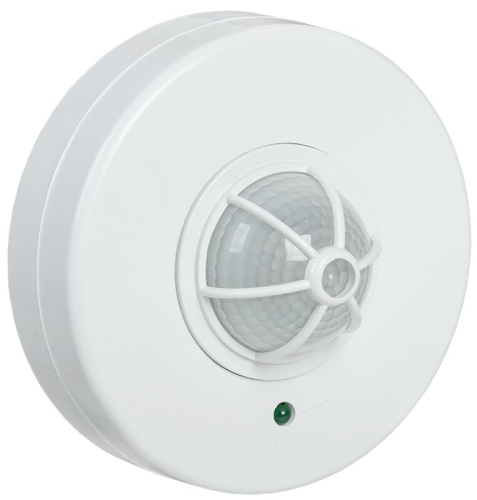 Датчик движения ДД 024 белый, макс. нагрузка 1100Вт, угол обзора 120-360гра, дальность 6м, IP33, ИЭК