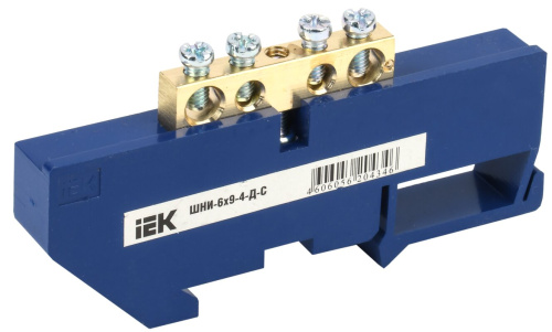 Шина N "ноль" на DIN-изол ШНИ-6х9-4-Д-С ИЭК