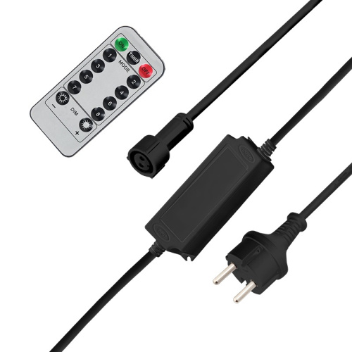 Контроллер с радиопультом для уличных гирлянд Сеть и Твинкл, черный NEON-NIGHT