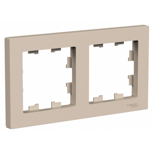Рамка 2-постовая, универсальная, ПЕСОЧНЫЙ, ATLASDESIGN