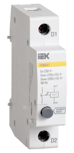 Расц-ль мин.макс.напряж.РММ47 новая серия на DIN-рейку ИЭК