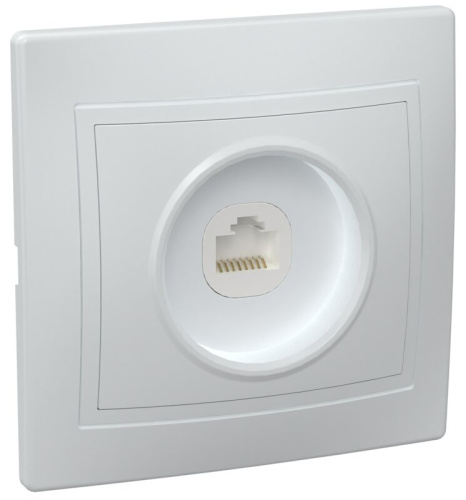 Розетка 1местн. комп. КВАРТА (белый) РК10-КБ 